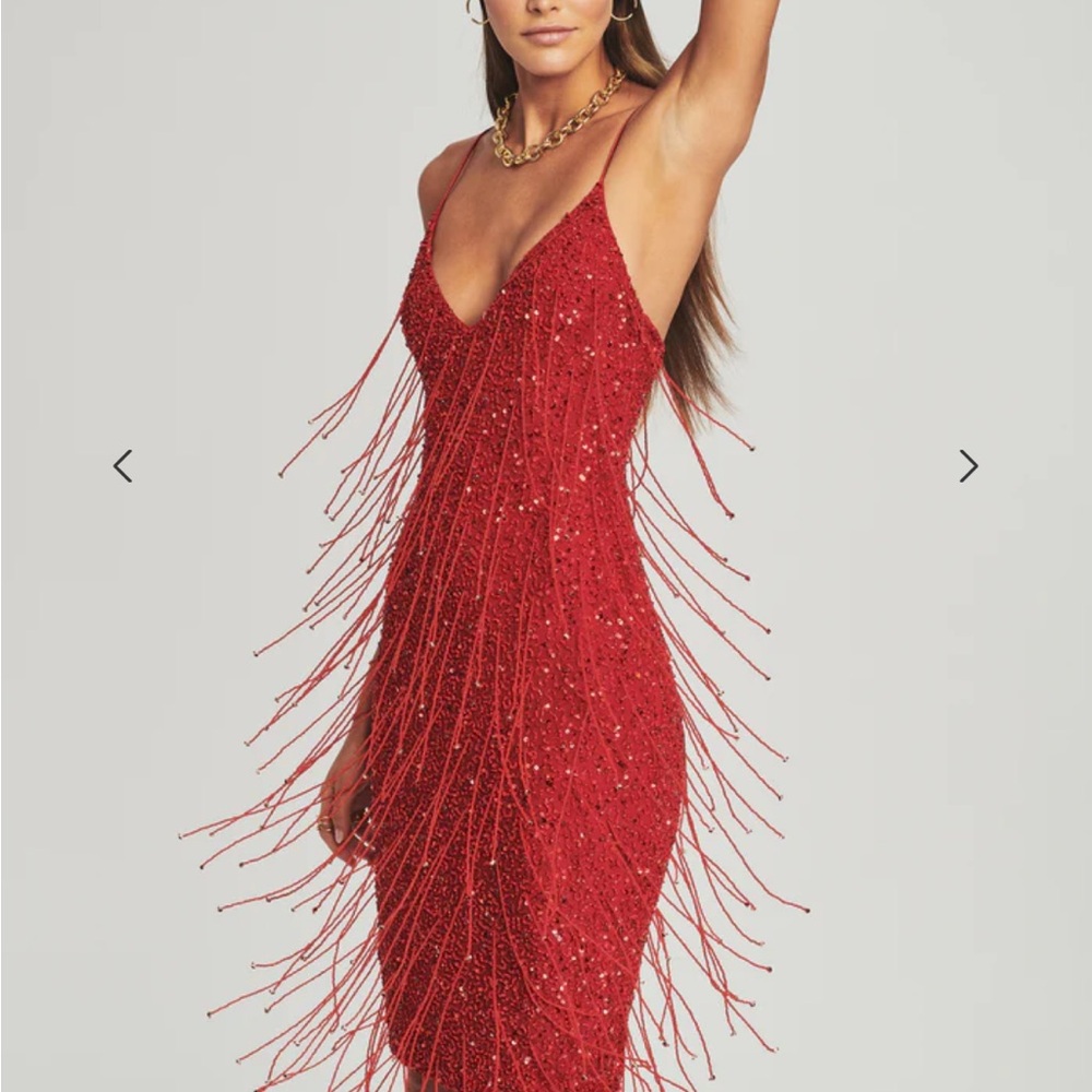 Retrofete NWT Red Sequin Dress